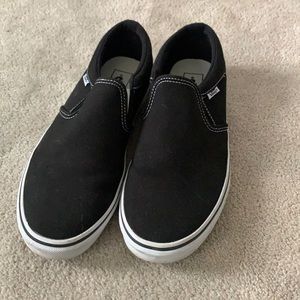 Black Vans sneaker